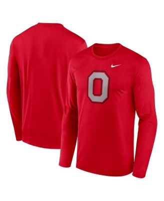 Nike - Men's Scarlet Ohio State Buckeyes Primetime Alternate Logo Legend Long Sleeve T-Shirt