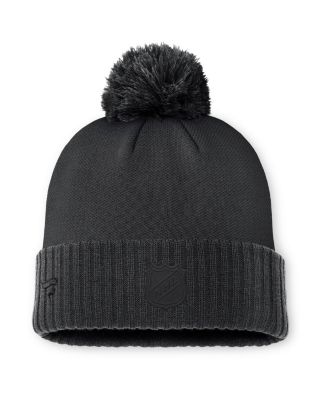 Men's Black Seattle Kraken Authentic Pro Road Cuffed Knit Hat with Pom