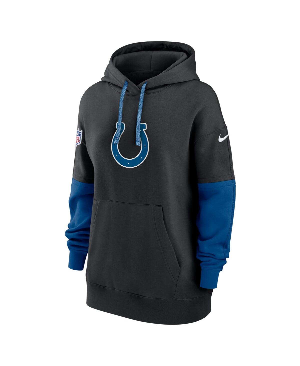 Nike Women's Black Indianapolis Colts 2024 Sideline Essential Fleece Pullover Hoodie In Black
