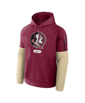 Men's Garnet Florida State Seminoles Fitness Raglan Performance Pullover Hoodie