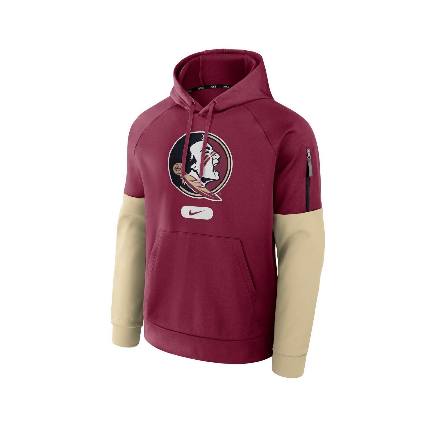 Men's Garnet Florida State Seminoles Fitness Raglan Performance Pullover Hoodie