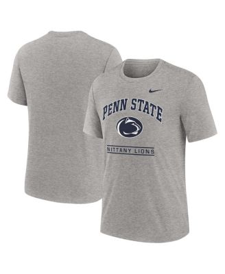 Nike - Men's Heather Gray Penn State Nittany Lions Arch Over Logo Tri-Blend T-Shirt