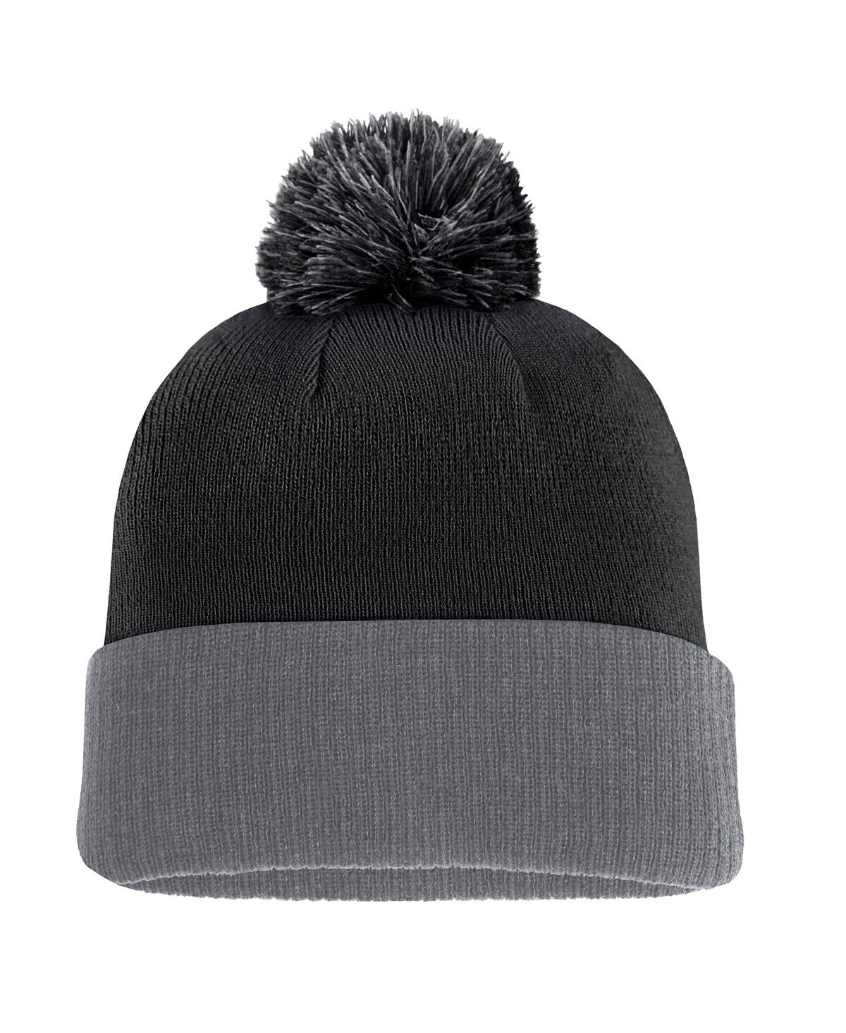 Fanatics Men's Black Detroit Red Wings Cuffed Knit Hat With Pom In Black