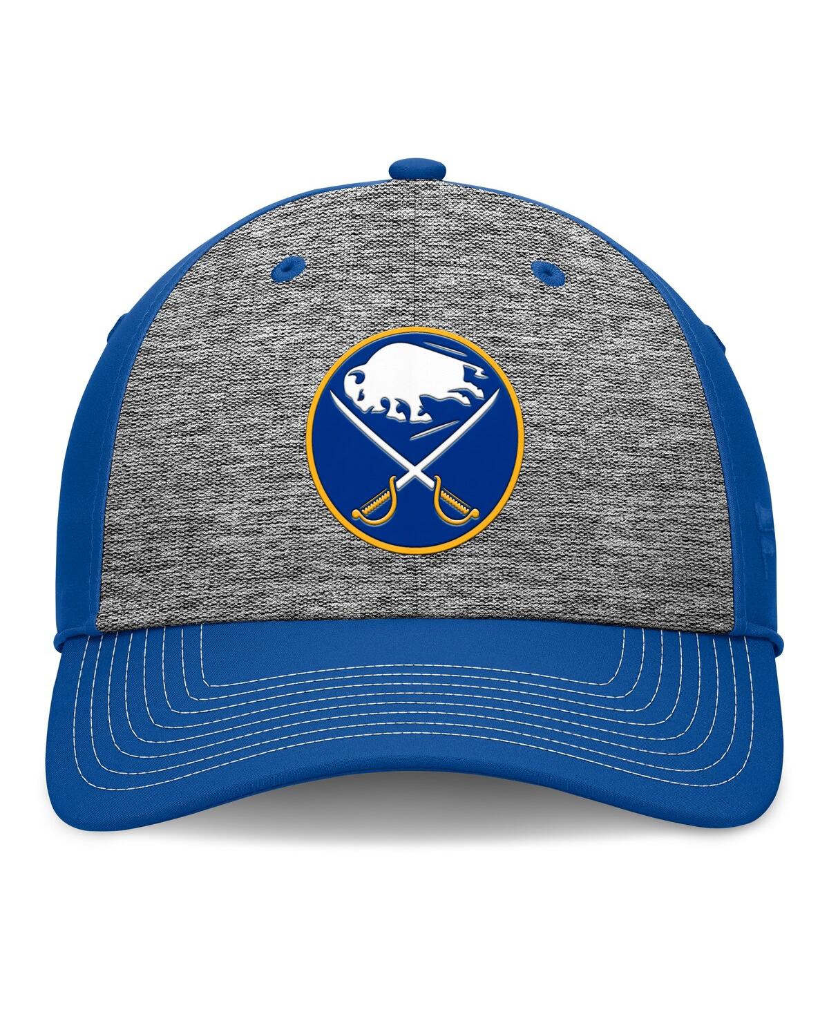 Fanatics Men's Gray/royal Buffalo Sabres Fundamental Top Shelf 2-tone Flex Hat In Gray,royal