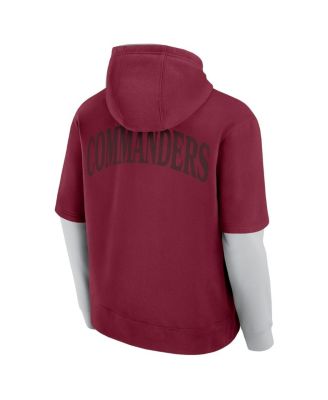 Men's and Women's Burgundy Washington Commanders Sleek Elements Pullover Hoodie
