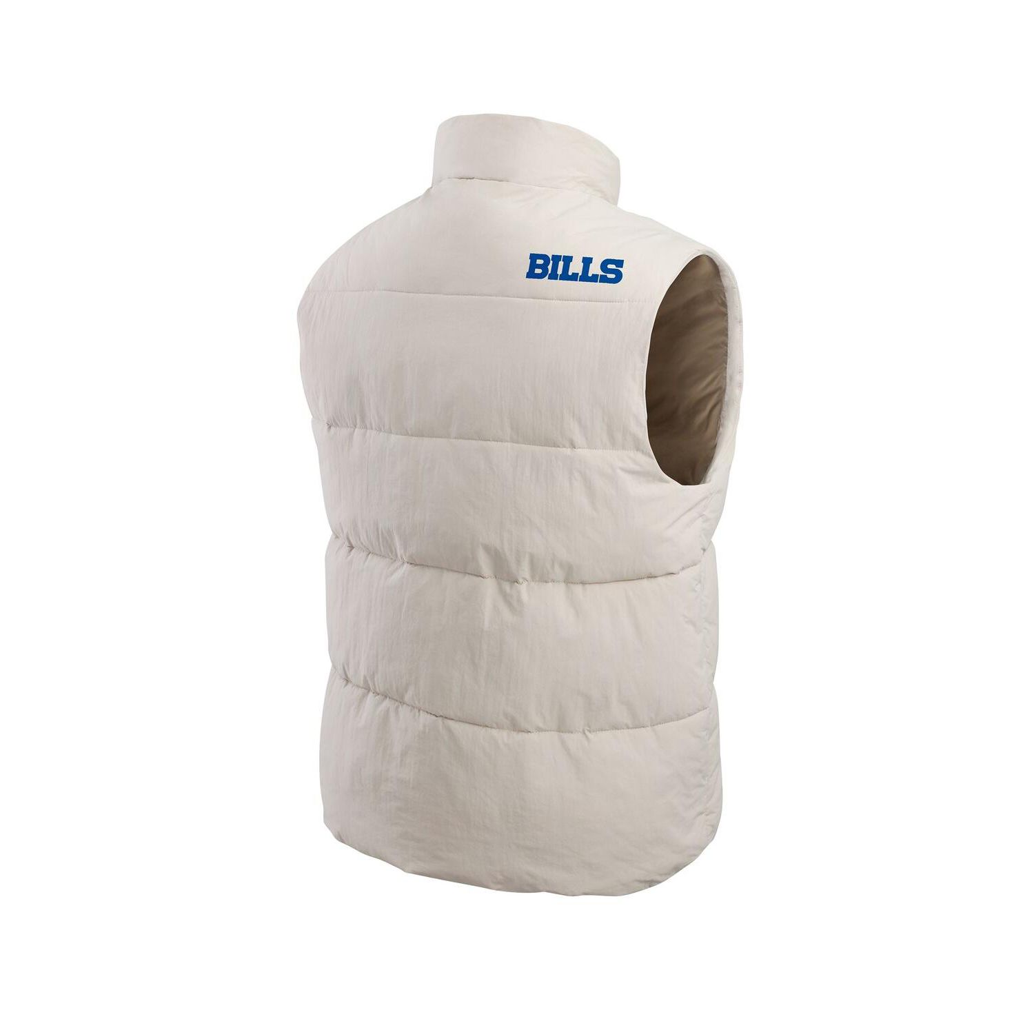 Men's Cream Buffalo Bills Puffer Full-Snap Vest