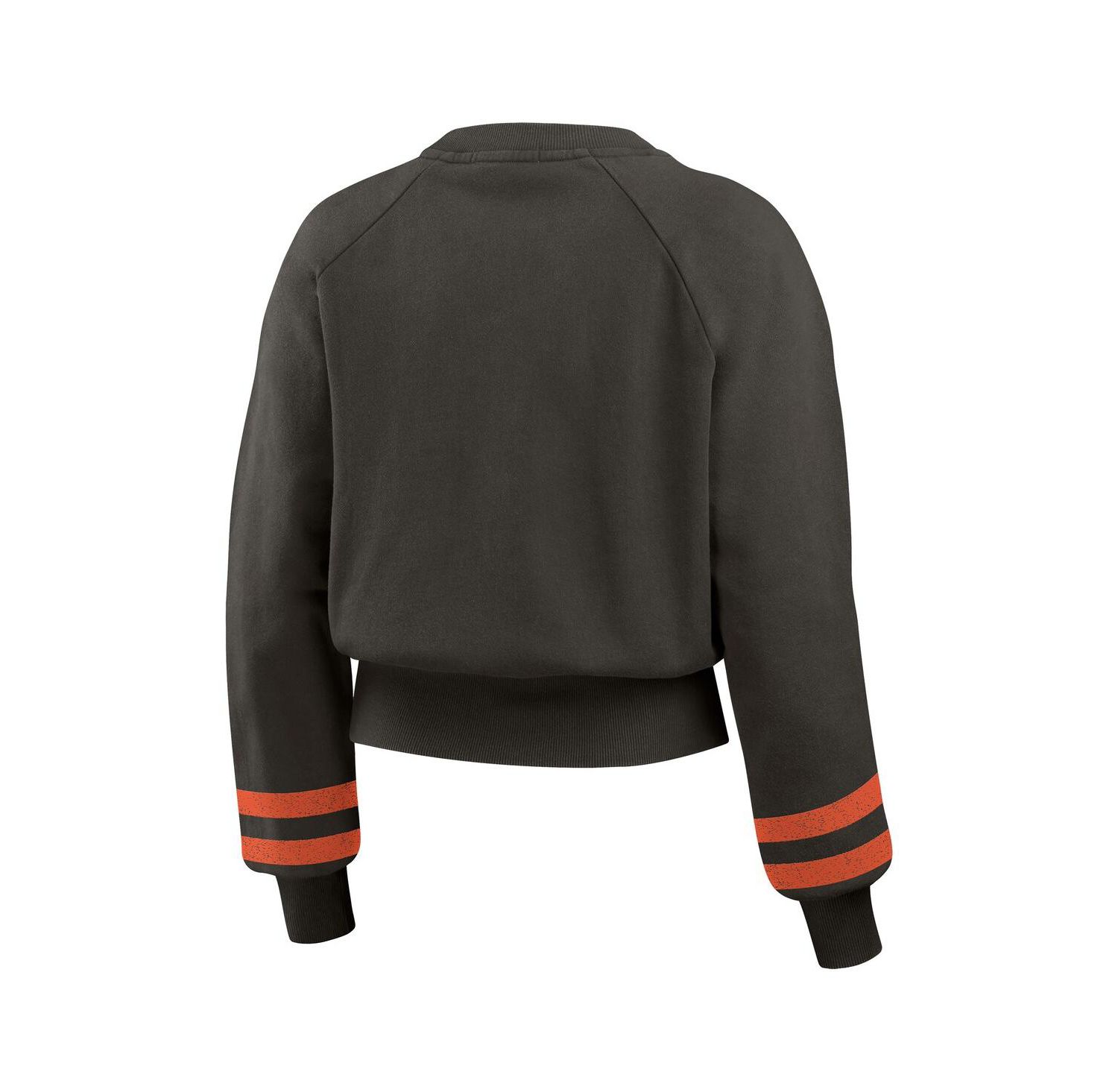 Women's Black San Francisco Giants Vintage Washed Cropped Pullover Sweatshirt
