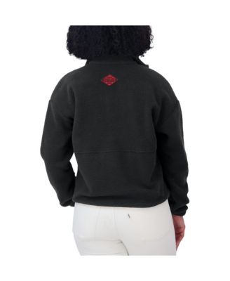 Women's Black Carolina Hurricanes Polar Fleece Half-Zip Jacket
