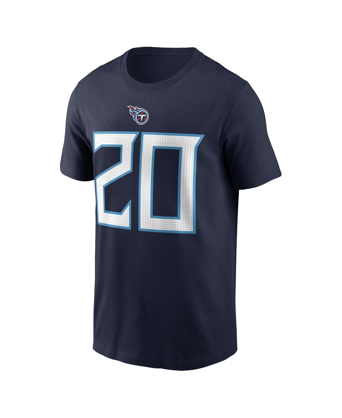 NIKE MEN'S TONY POLLARD NAVY TENNESSEE TITANS PLAYER NAME NUMBER T-SHIRT