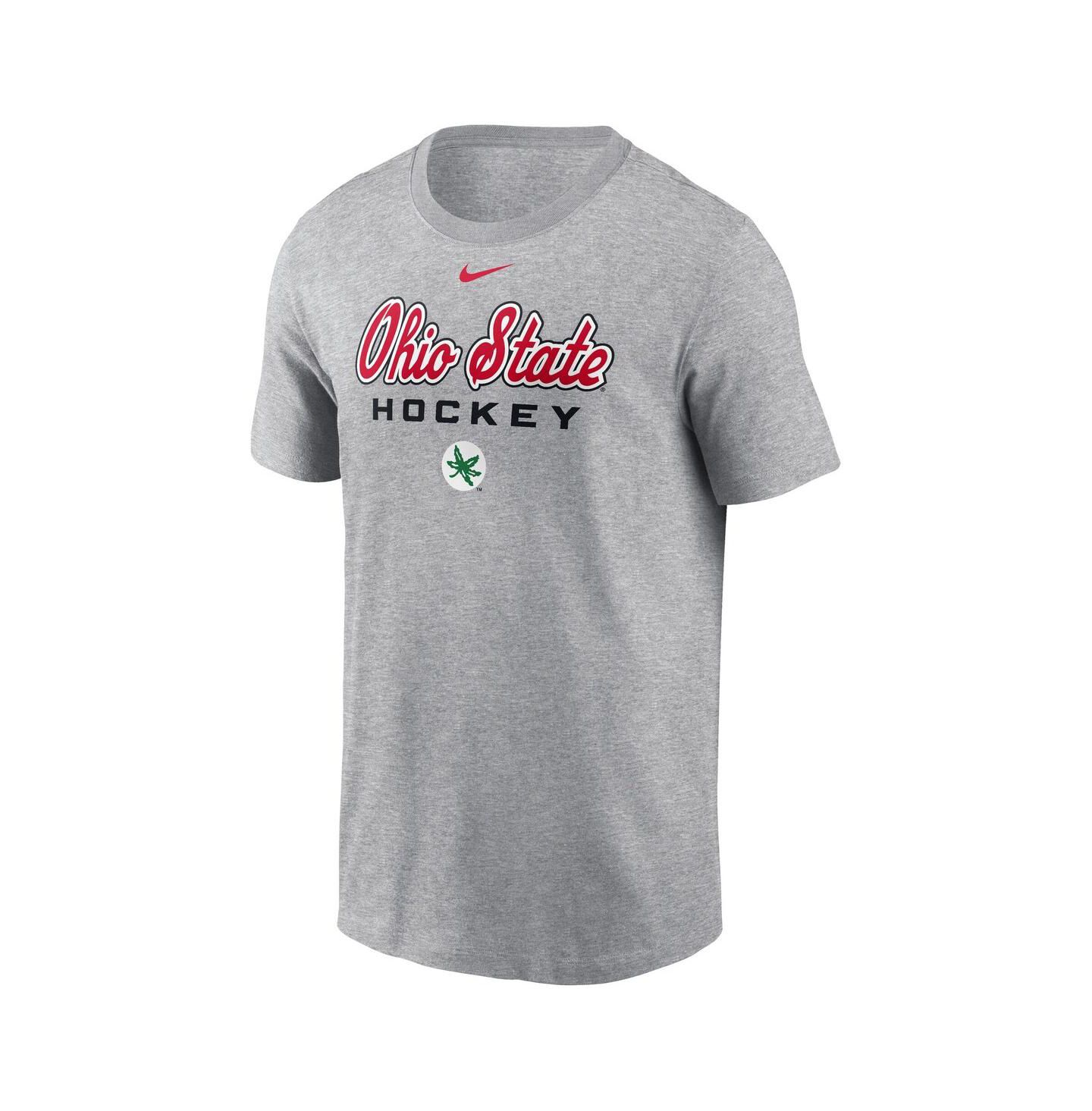 Мужская футболка Nike Gray Ohio State Buckeyes Hockey — фото 2