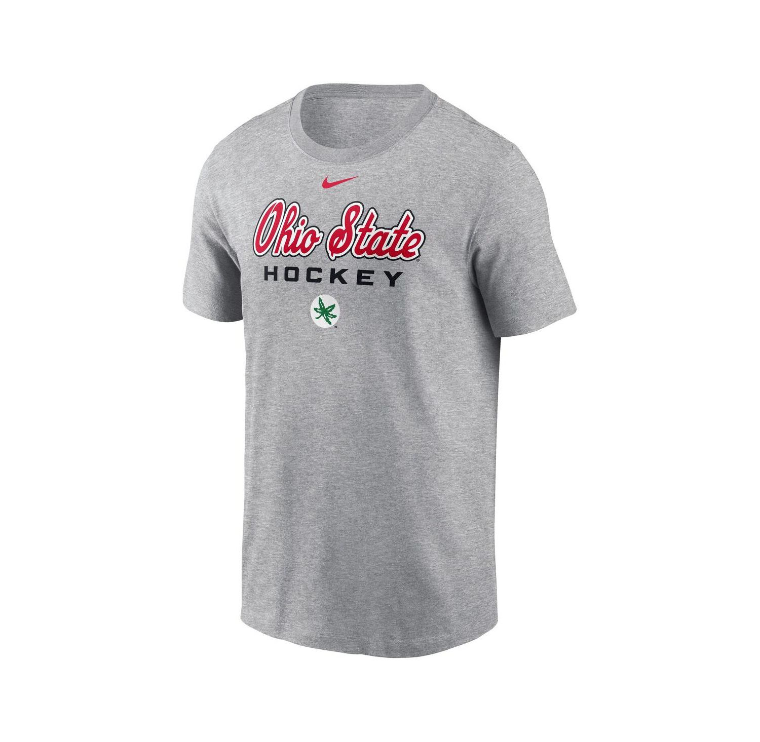 Men's Gray Ohio State Buckeyes Hockey T-Shirt