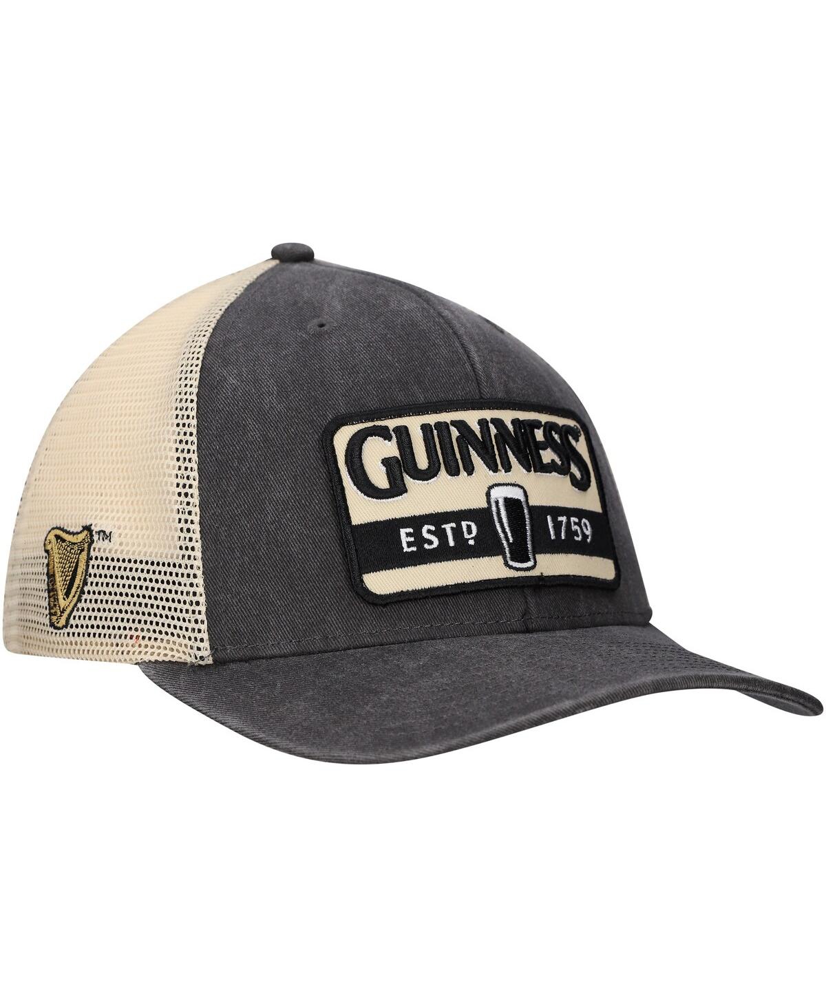 Men's Black Guinness Trucker Adjustable Hat - Black