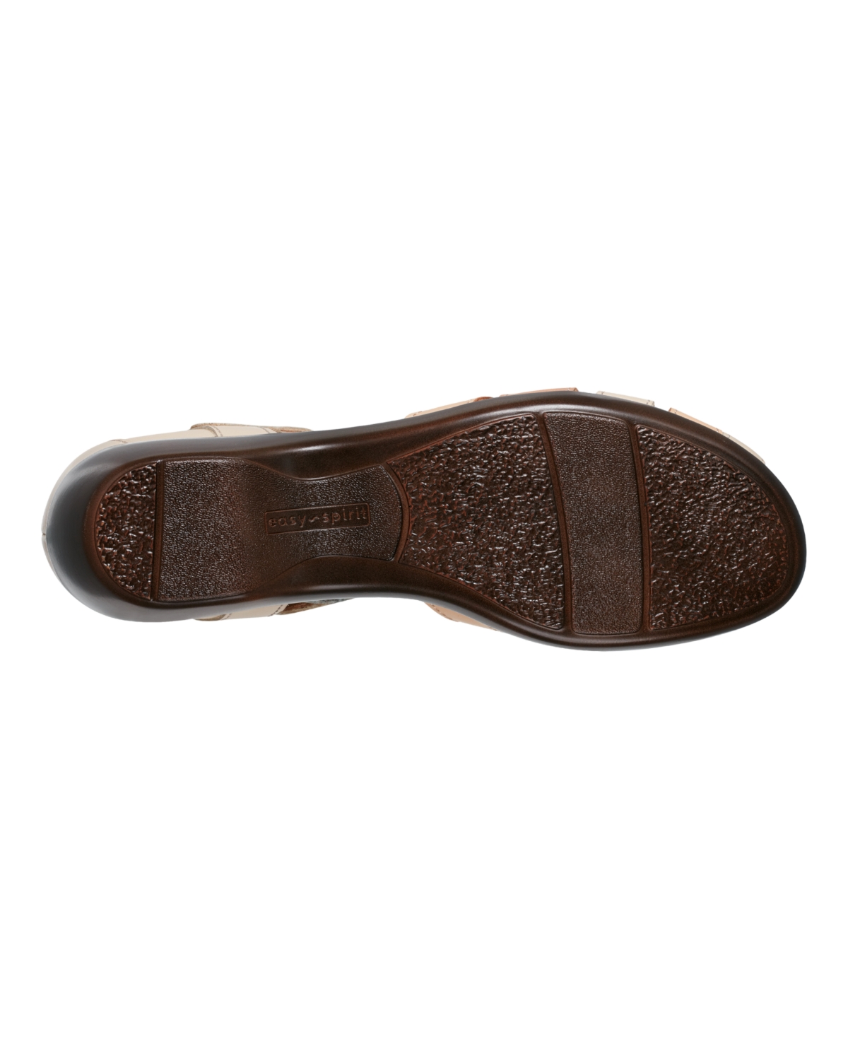 Shop Easy Spirit Women's Darlyn T-strap Woven Flats In Cream Multi Leather