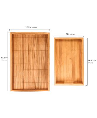 Bamboo 2-Pc. Serving Tray Set