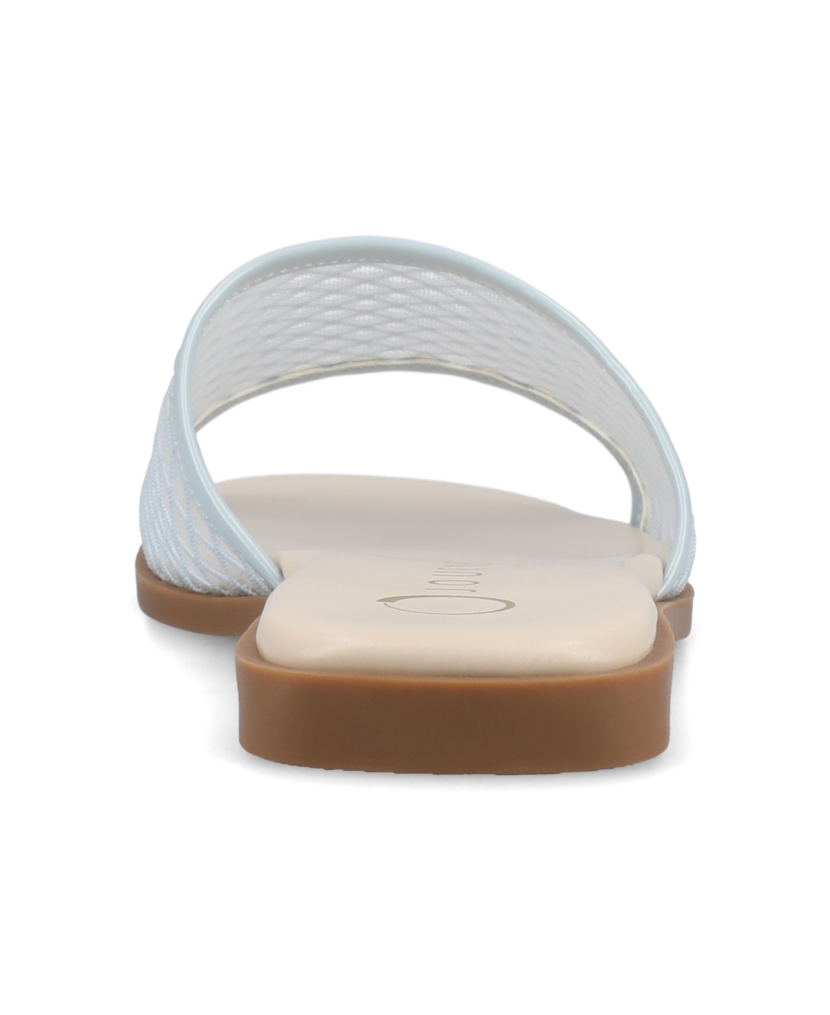 Journee Collection Breckley Flat Slide Sandal In Light Blue