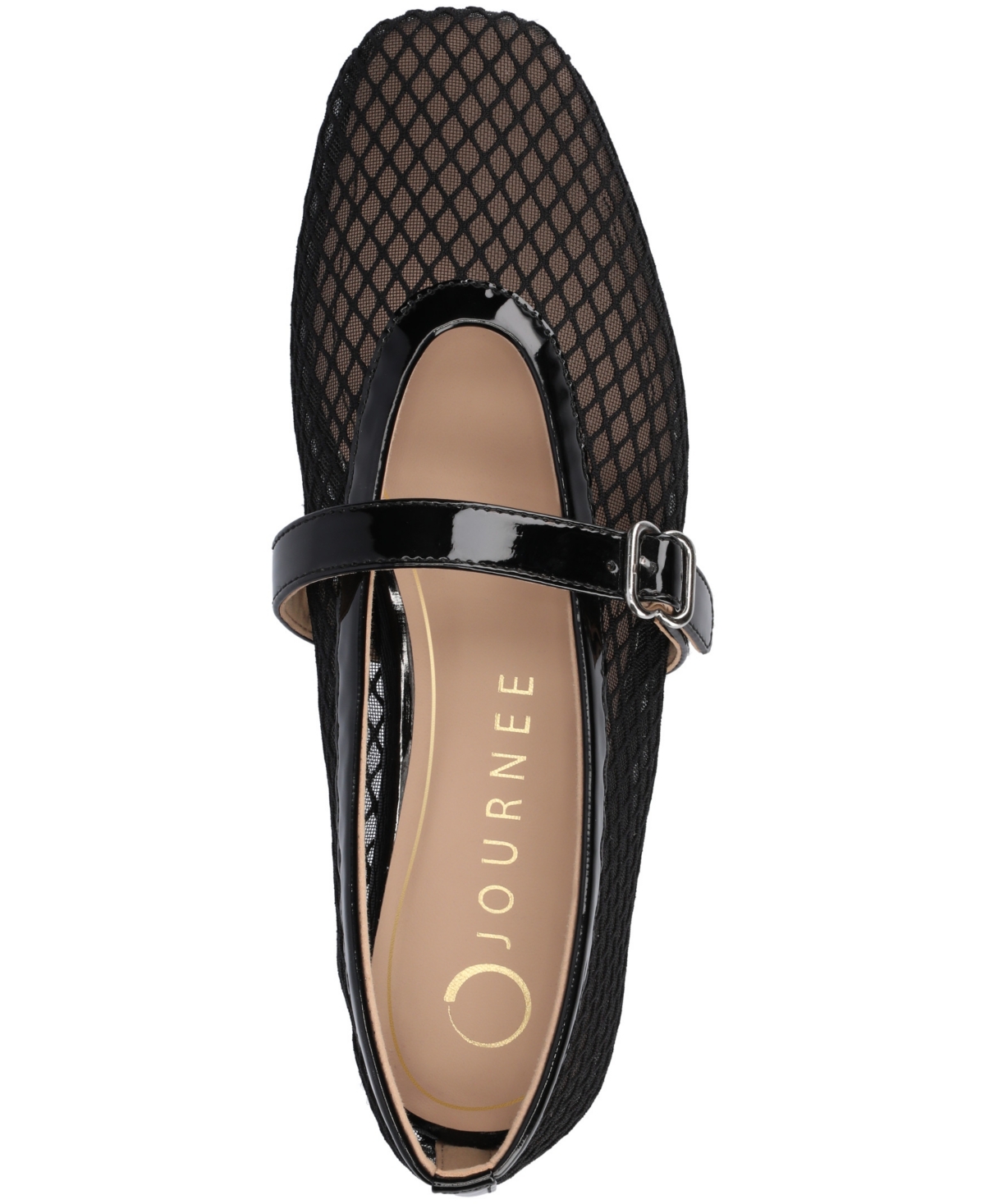 Journee Collection Casha Mesh Mary Jane Flat In Black