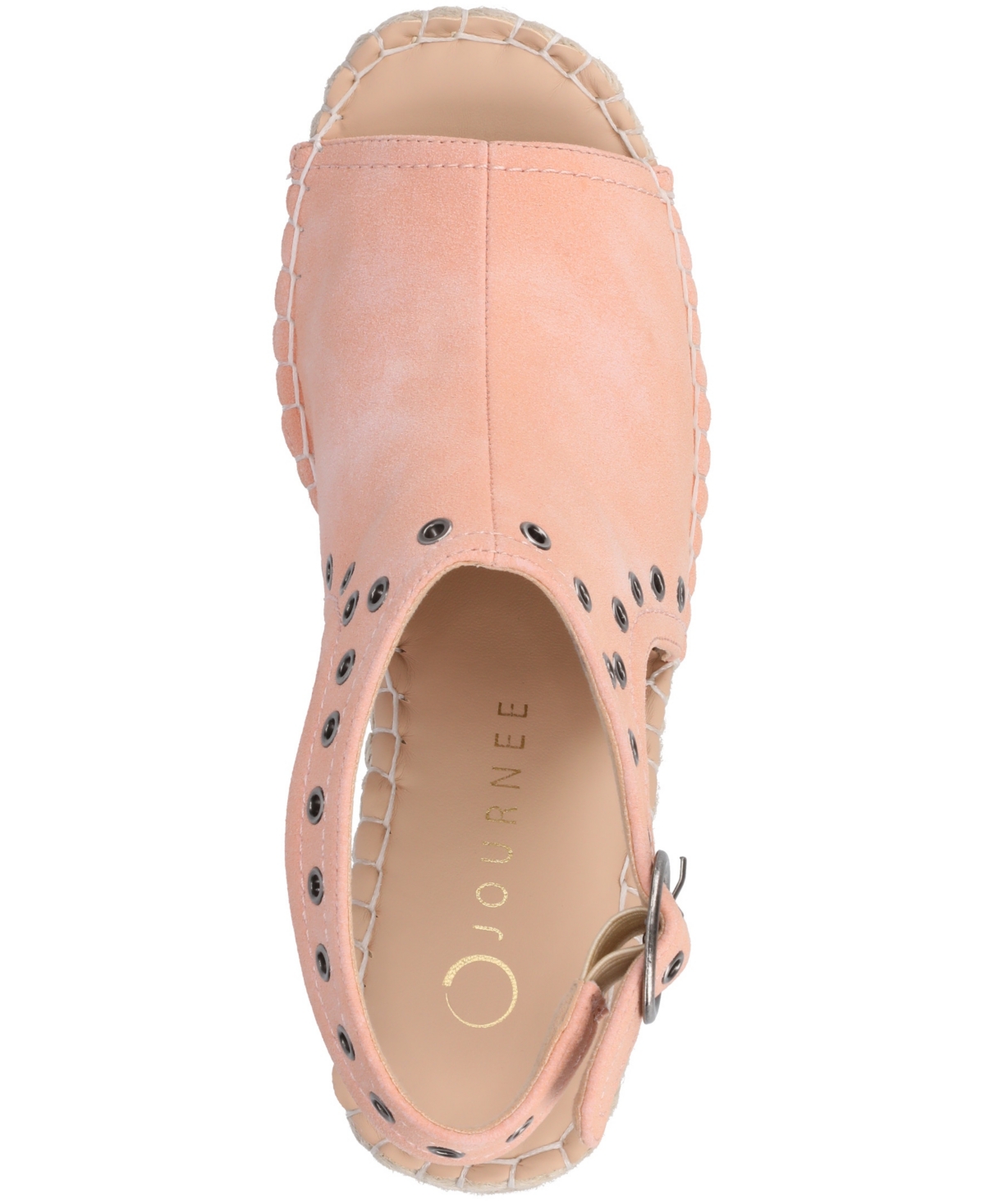 Shop Journee Collection Women's Crisie Peep Toe Espadrille Wedge Sandals In Pink