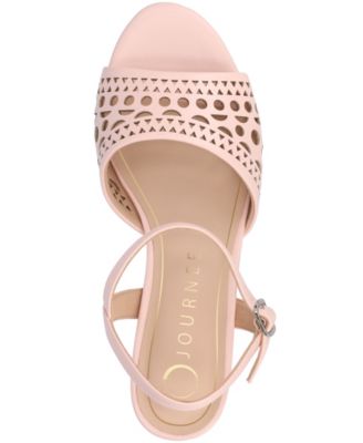 Women's Jessly Perforated Kitten Heel Dress Sandals