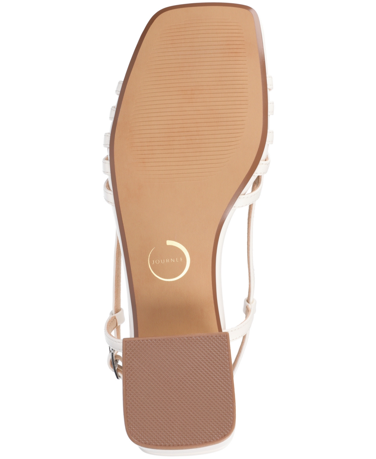 Shop Journee Collection Women's Shayana Slingback Block Heel Sandals In White