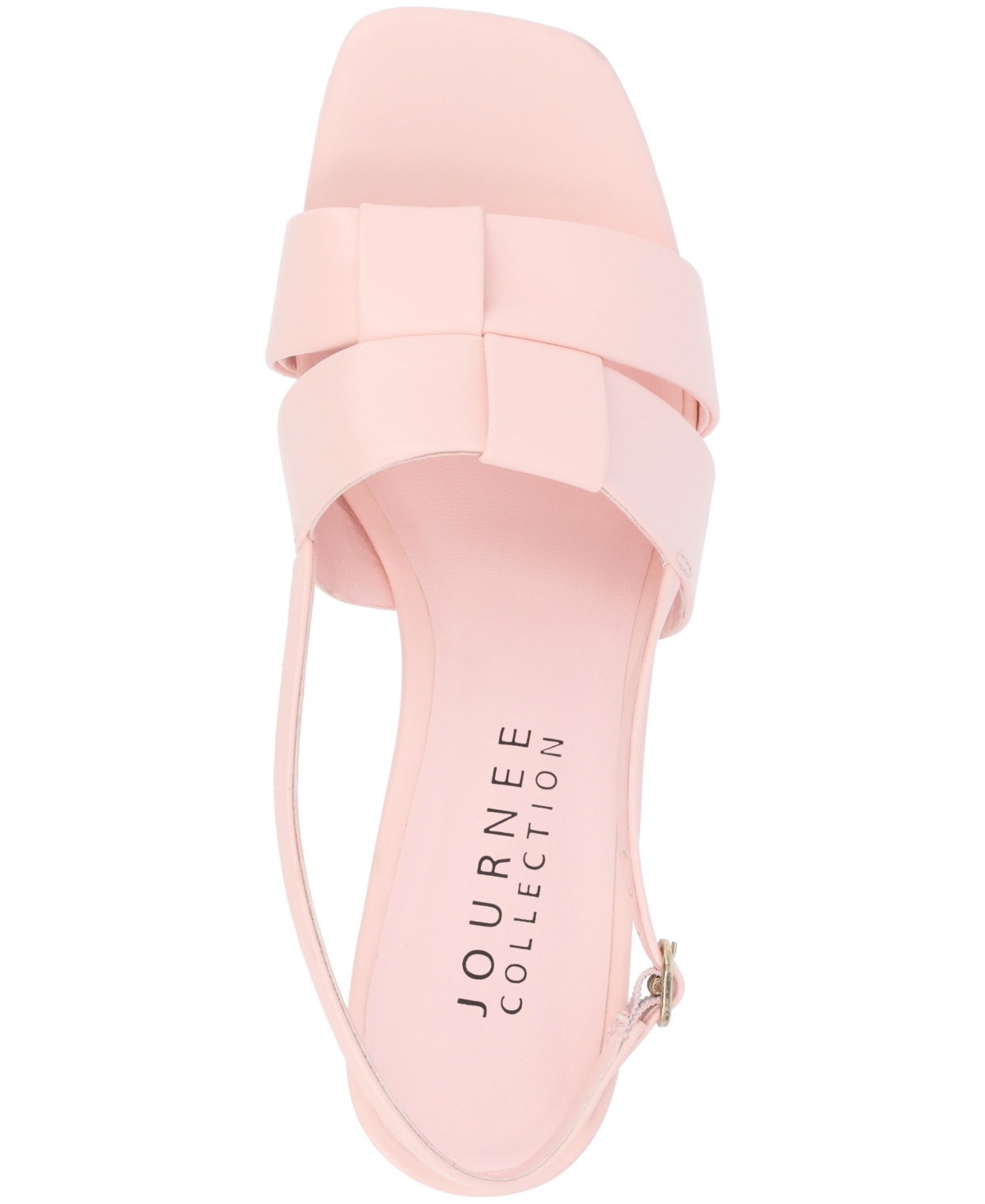 Shop Journee Collection Women's Tabatha Block Heel Slingback Flat Sandals In Pink