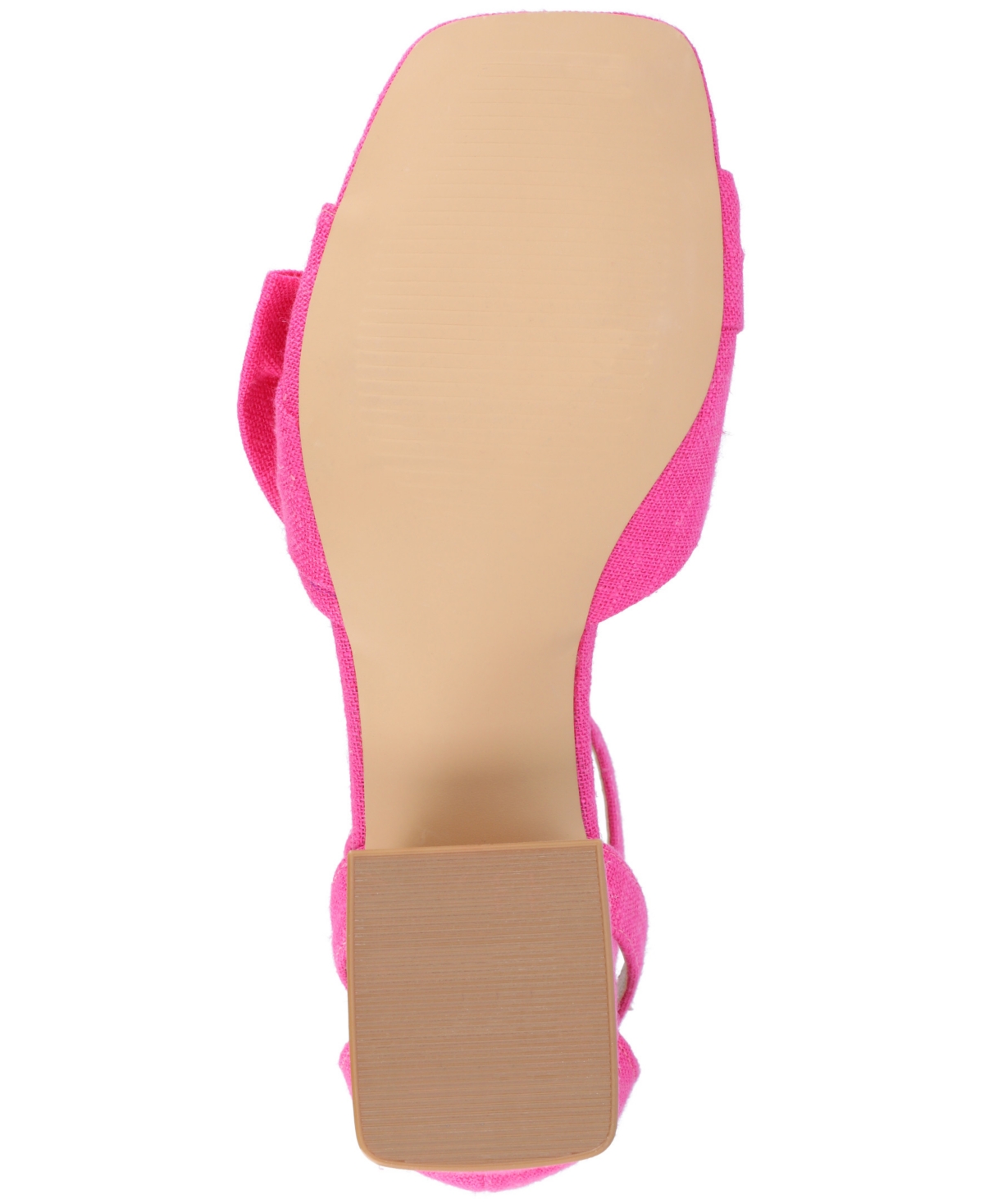 Journee Collection Zevi Bow Block Heel Sandal In Hot Pink