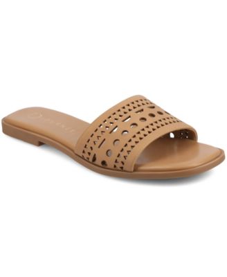 Women's Brodie Perforated Slide Flat Sandals