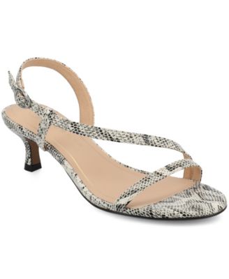 Women's Jemry Asymmetrical Strap Kitten Heel Strap Dress Sandals