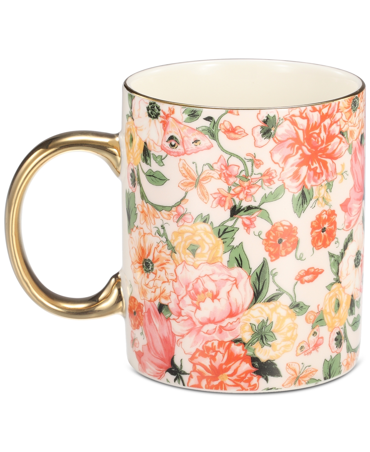 Macy's Flower Show Ceramic Gold-trim Coffee Mug, Exclusively At  In Pink Multi Floral