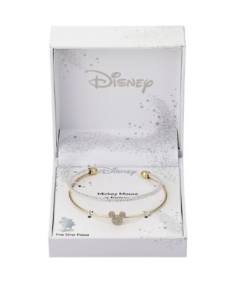 Cubic Zirconia Mickey Mouse Cuff Bracelet