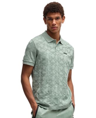 Men's Jacquard Circle Polo Shirt