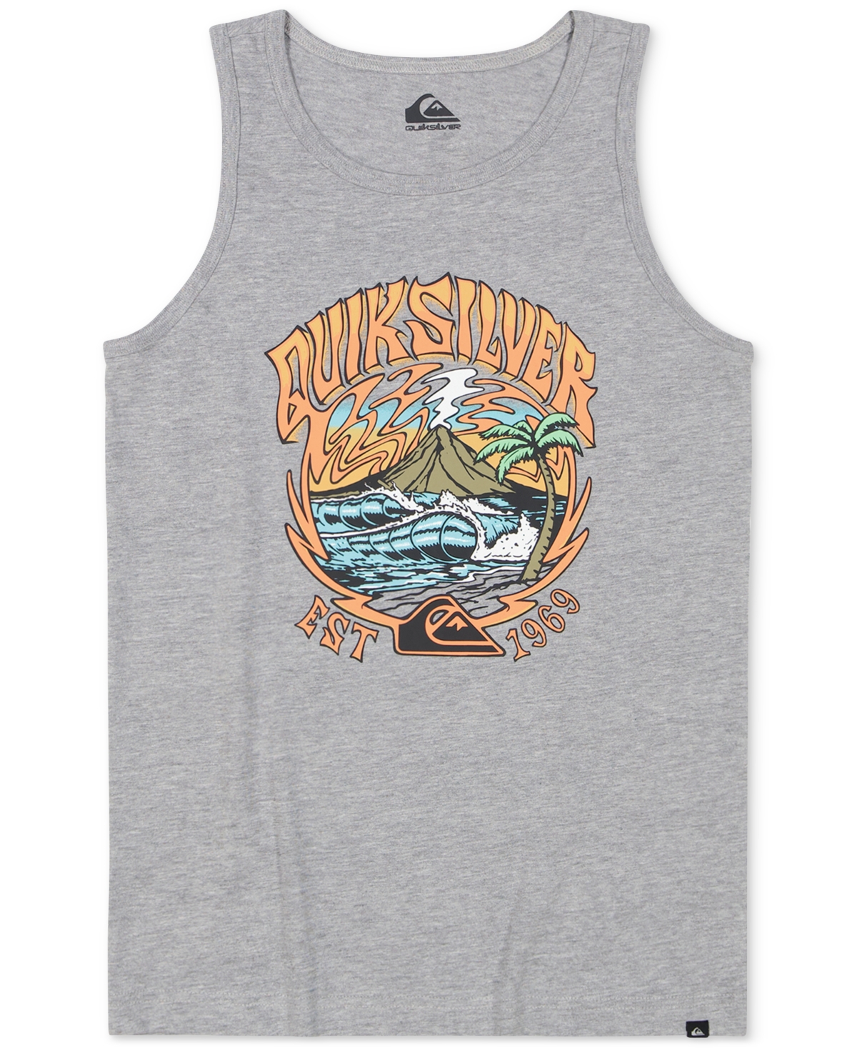 QUIKSILVER BIG BOYS GRATEFUL WAVE GRAPHIC COTTON TANK TOP 