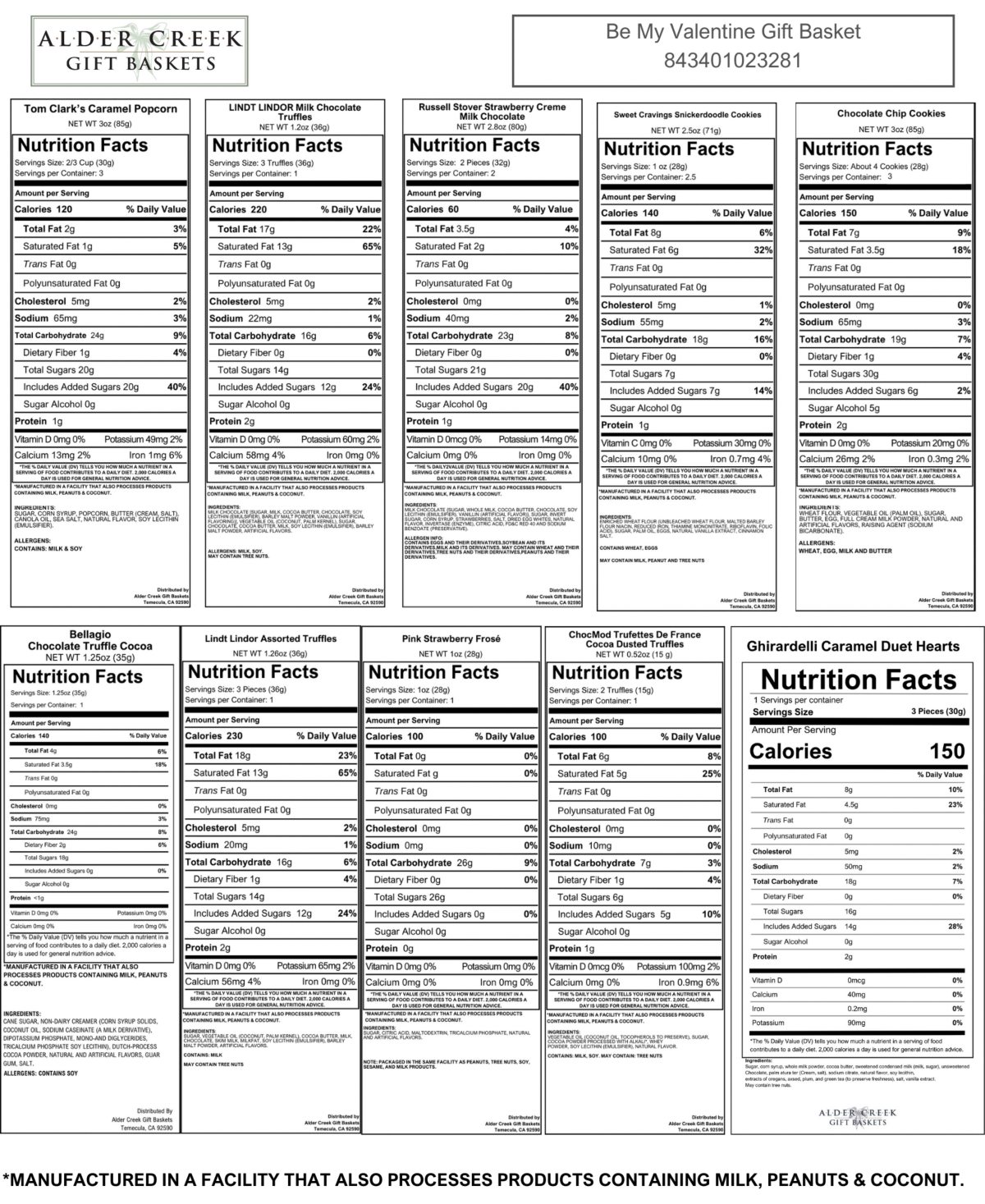 Alder Creek Gift Baskets Be My Valentine Gift Basket, 12 Items