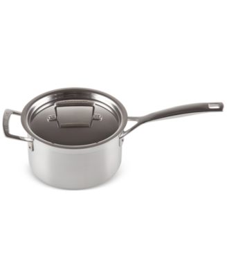 Classic Stainless Steel Round Saucepan with Lid, 3 Qt.