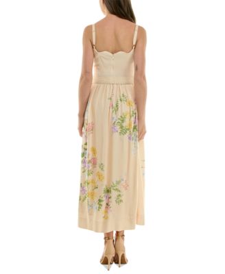 just taylor fit and flare dress Embellished Lace Fit-And-Flare Wedding Dress With Detachable Overskirt main image 1