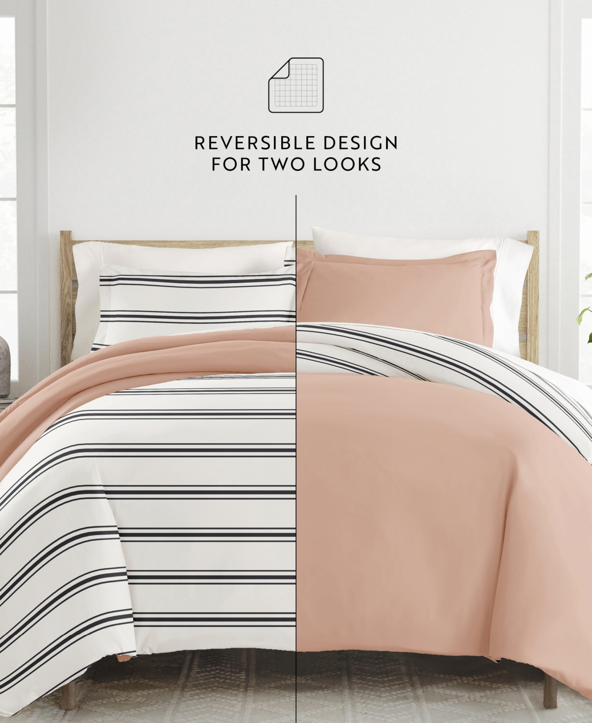 Ienjoy Home Utra Soft Reversible 2-pc. Duvet Cover Set, Twin In White