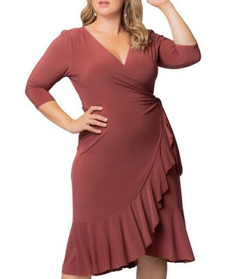 Plus Size Mademoiselle Lace Cocktail Dress with Sleeves