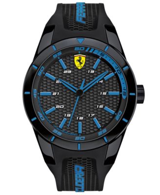 Ferrari - Men's RedRev Black Silicone Strap Watch 44mm 830247