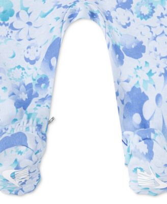 Baby Girls Flow-ral Printed Footed Coverall