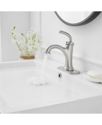 8" Widespread Double Handle Faucet with Metal Drain, Water-Saving Design Bathroom Faucet