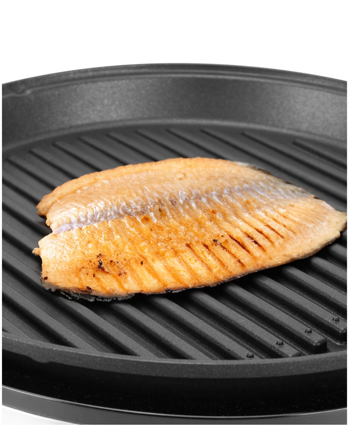 Elite Cuisine 12-inch Stainless Steel Deluxe Indoor Grill With Tempered Glass Lid In Black,stainless Steel