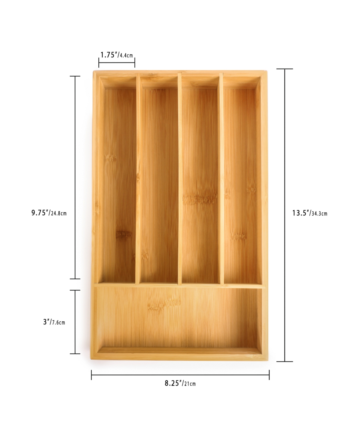 Berghoff Bamboo 5-slot Flatware Organizer, 13.75" X 9.75" In Beige