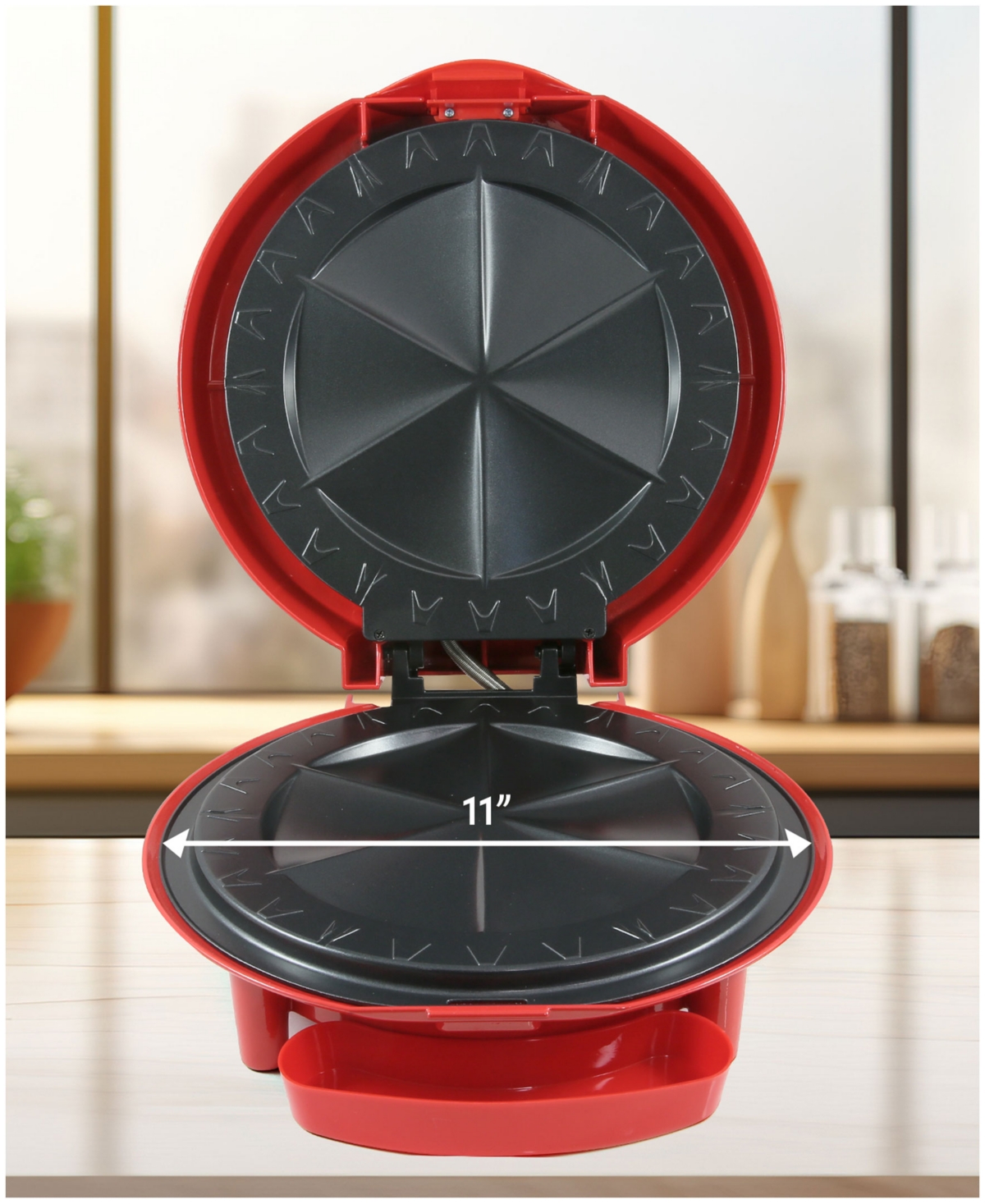 Elite Cuisine 11" Quesadilla Maker In Red