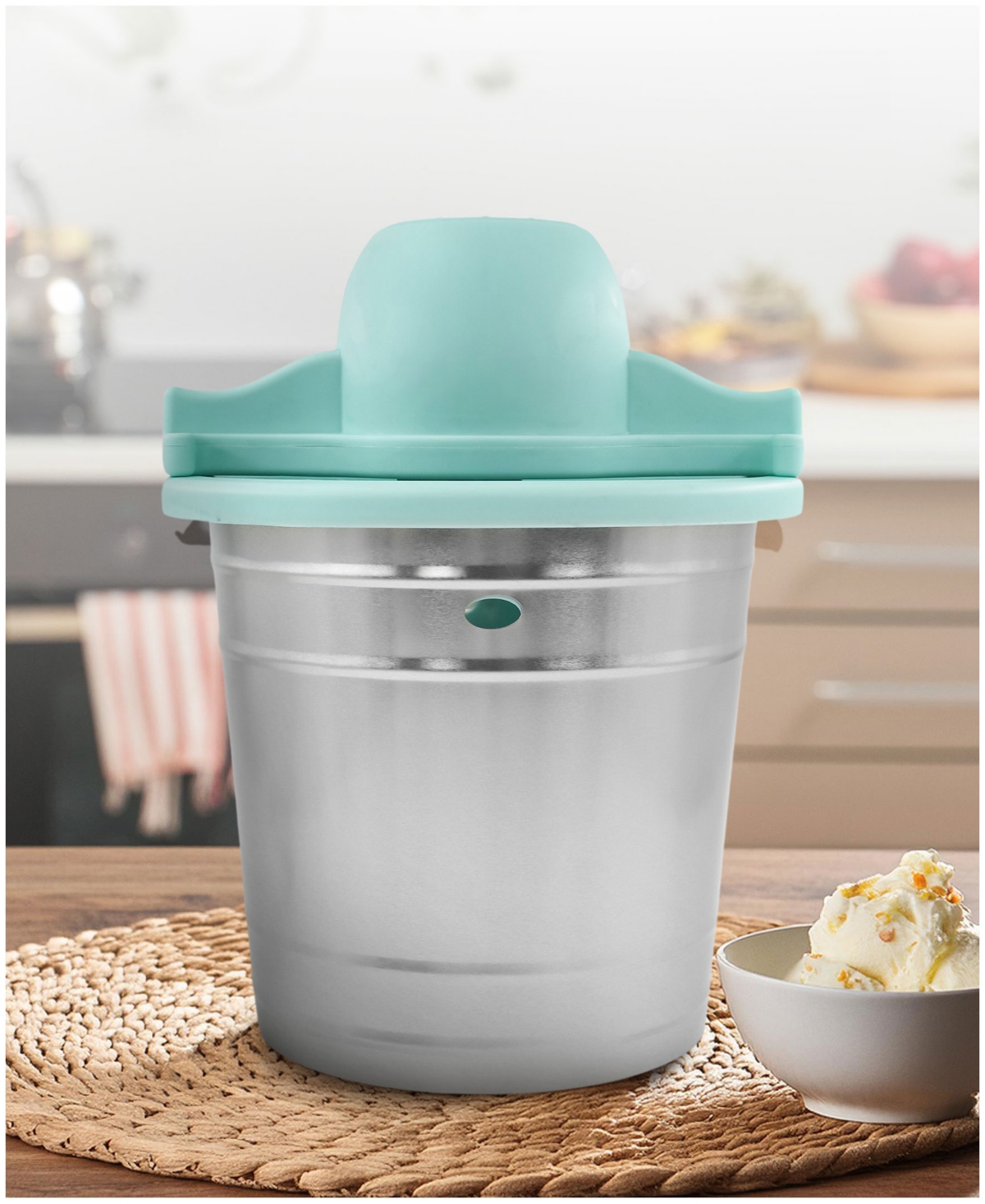 Elite Cuisine 4 Quart Old Fashioned Electric Ice Cream Maker In Mint