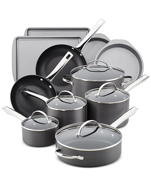 Farberware Hard Anodized Nonstick 20Pc. Cookware Set Cookware Sets