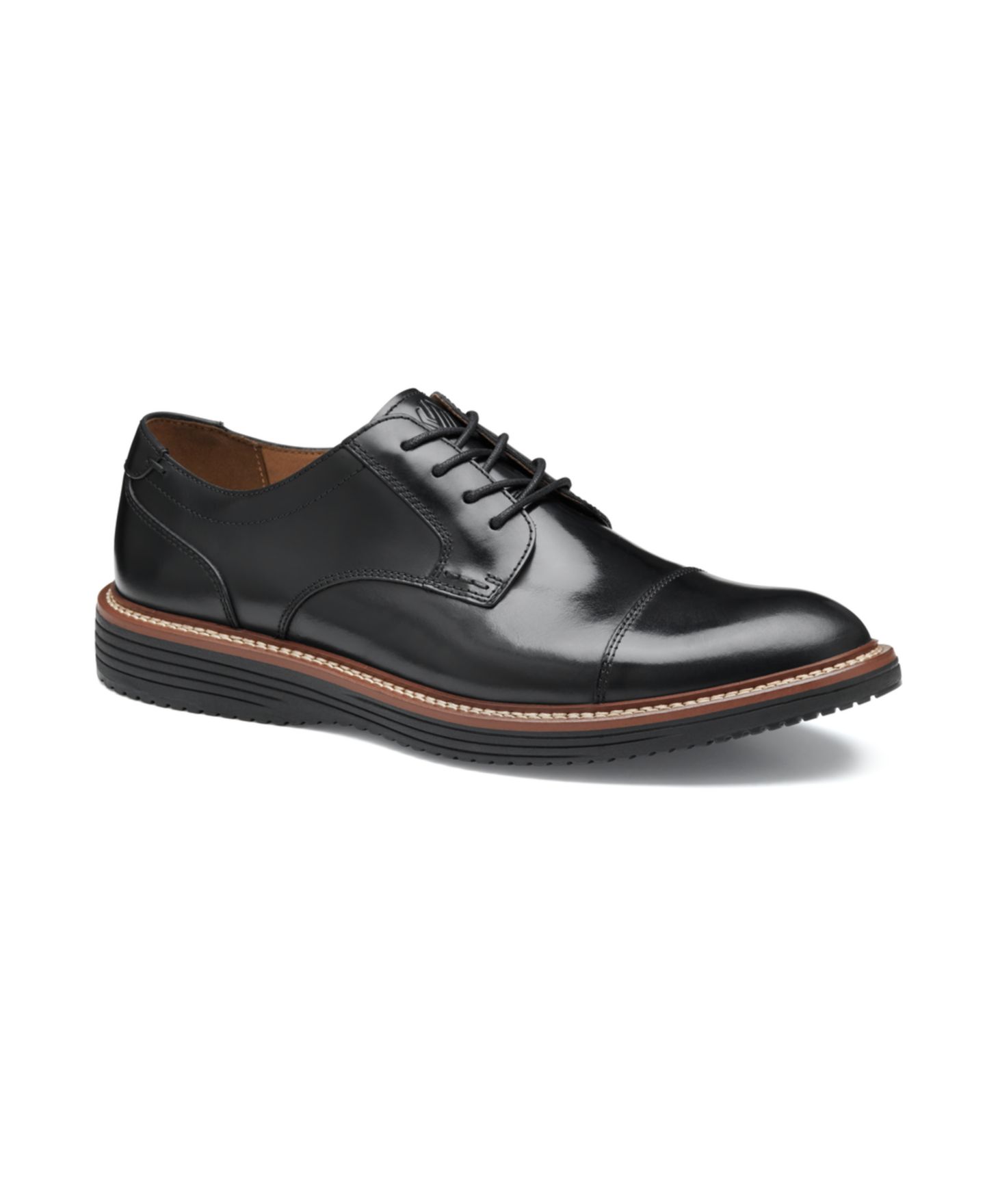 Мужские туфли Johnston & Murphy Hodges Cap Toe Dress Shoe, цвет: Чёрный — фото 1