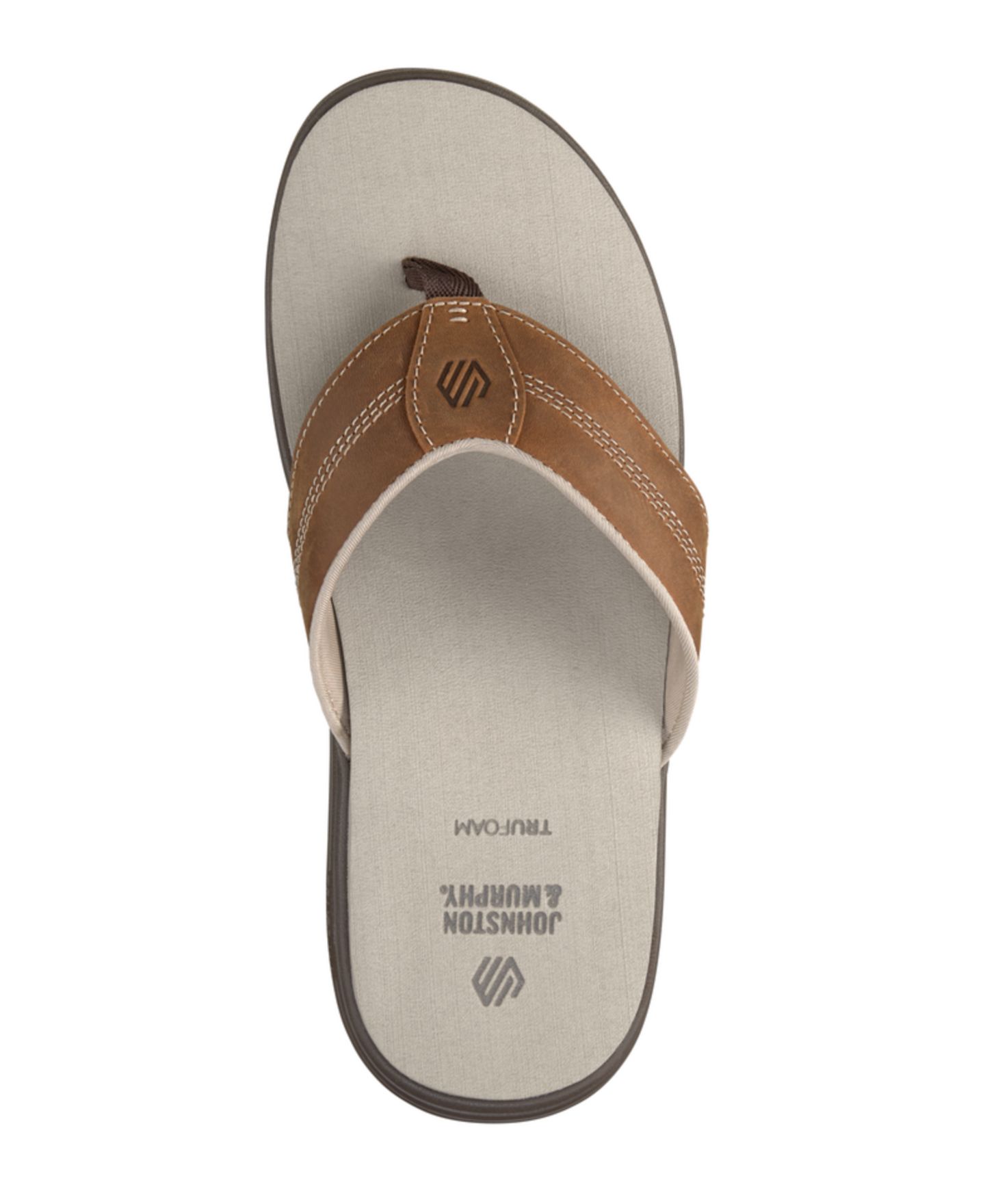 Мужские сандалии Johnston & Murphy Upton Flip Flop, цвет: Коричневый — фото 4