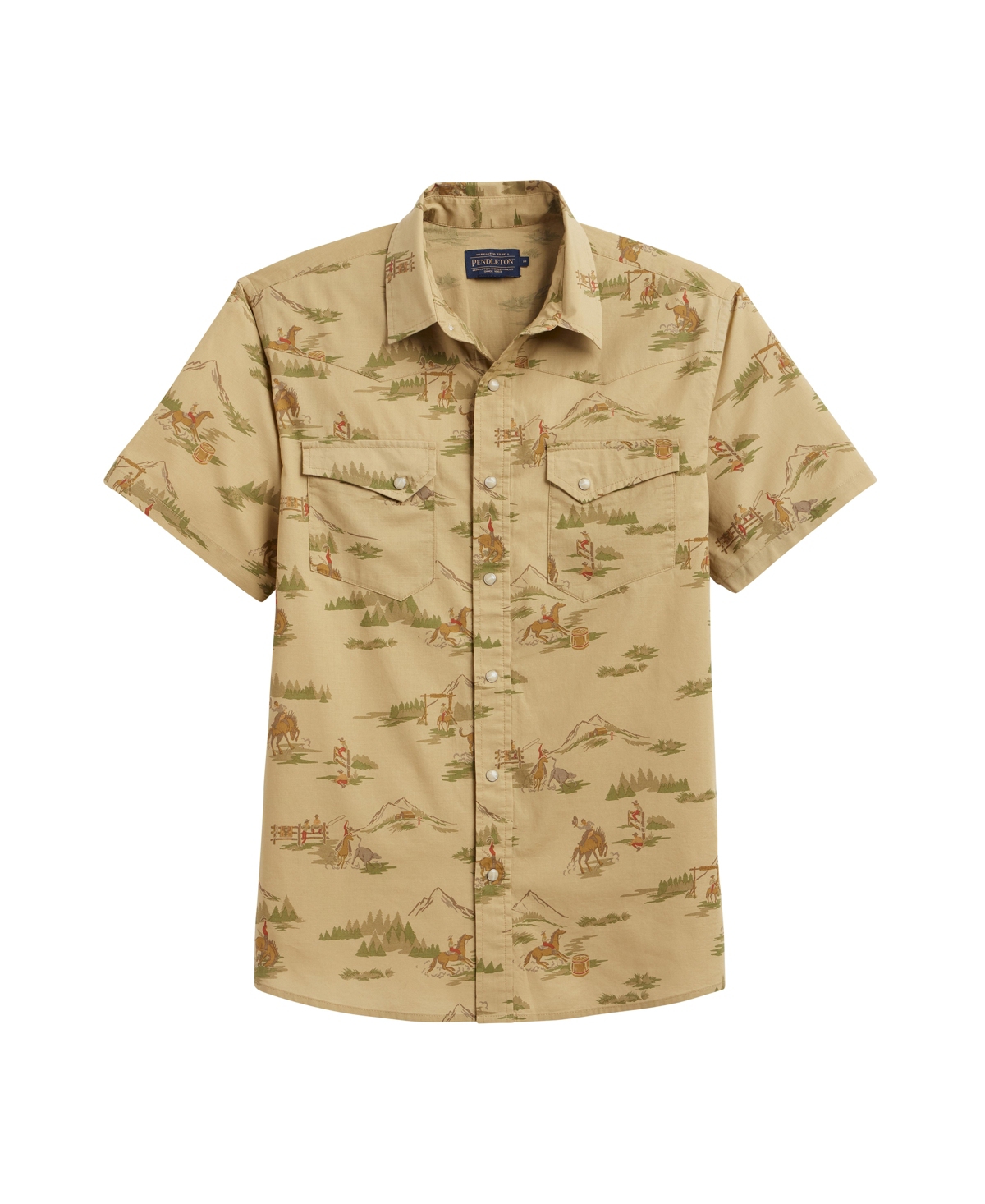 Men's Short Sleeve Laramie Shirt - Ranch rodeo tan