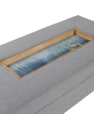 49.6" Wood Austin Allen James Rectangular Contemporary Coffee Table