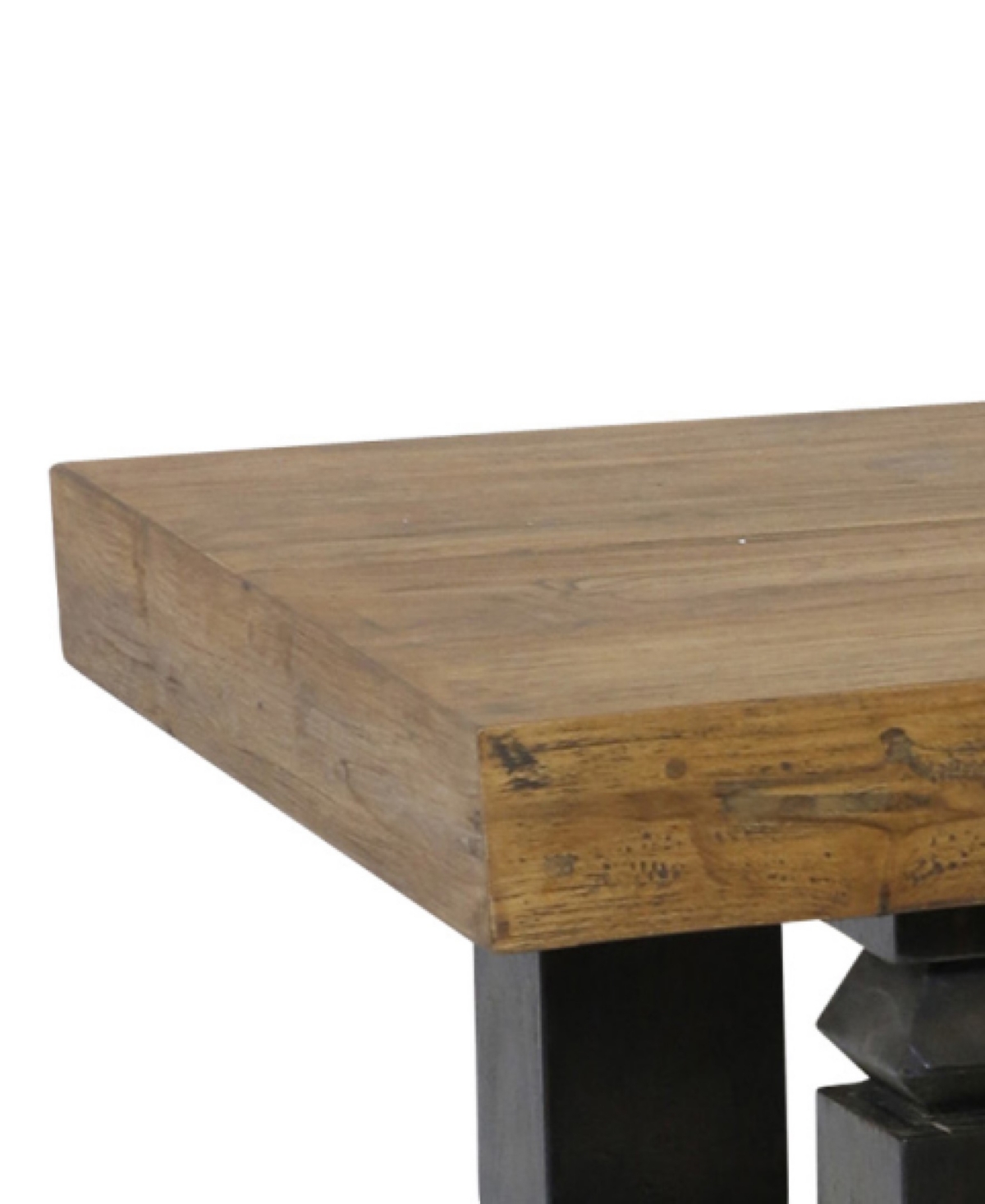 Stylecraft Home Collection 48" Transitional Stone Coffee Table In Brown