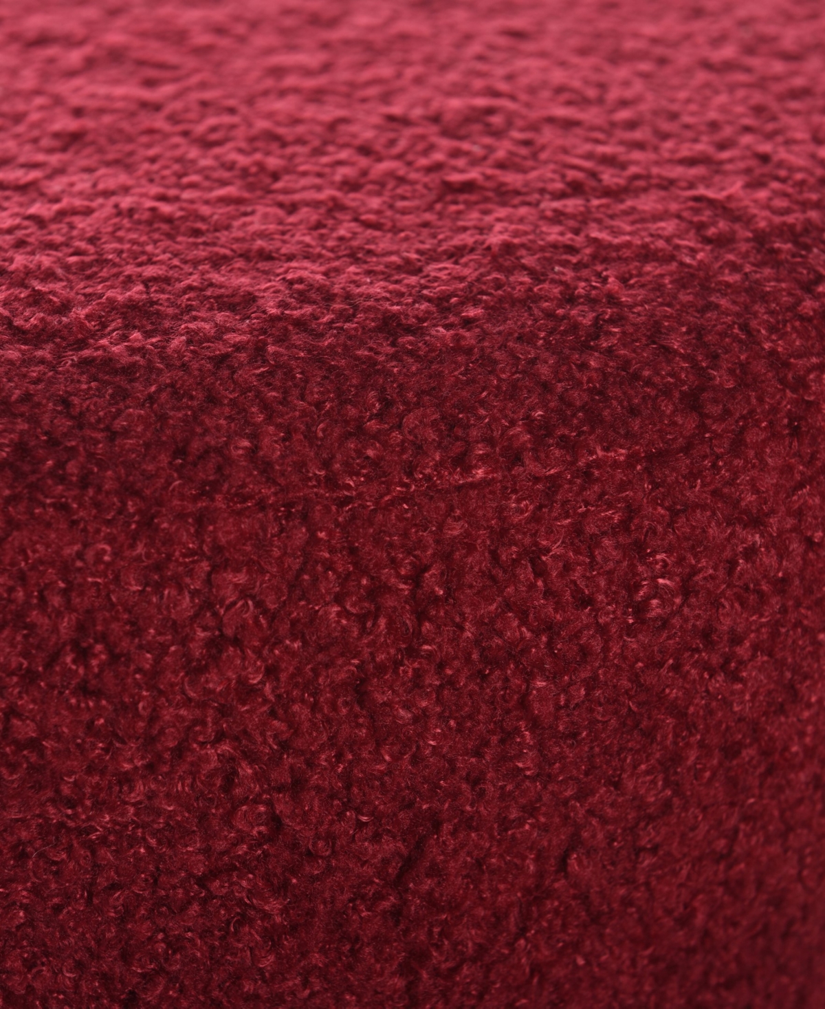 Shop Stylecraft Home Collection 26" Soloist Boucle Upholstered Minimalist Counter Stool In Maroon